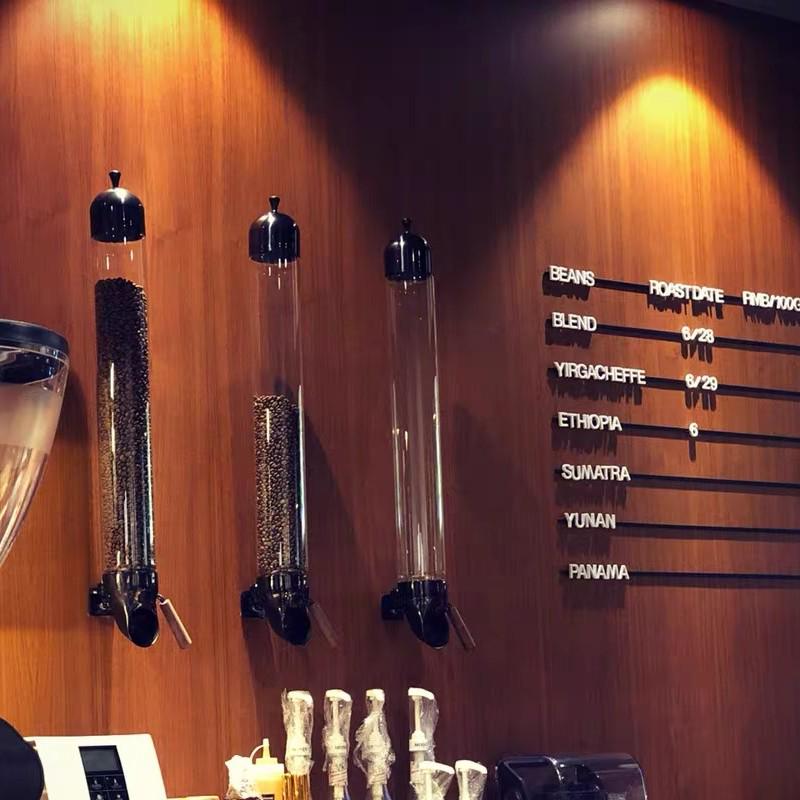 Barcafe 咖啡豆储物罐密封保存展示架储豆罐大容量杂粮壁挂展示架