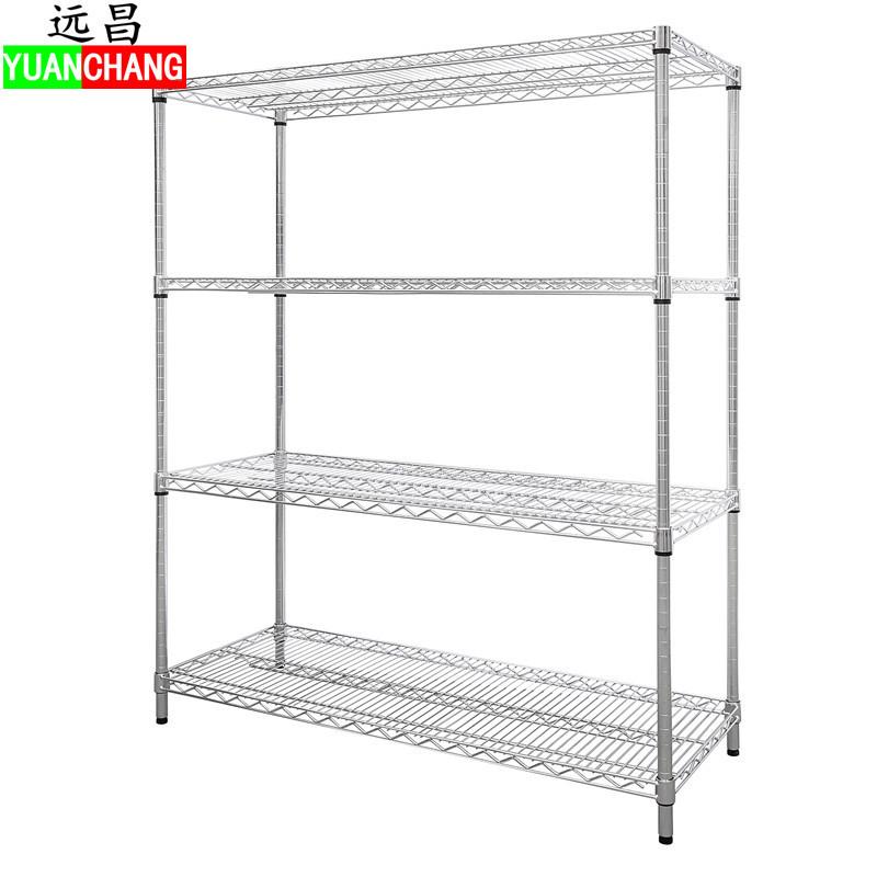 nsf镀铬置物架不锈钢货架仓库防静电物料架展示带移动轮货架仓储