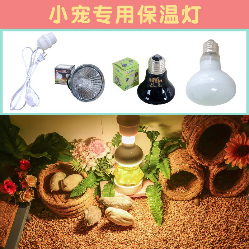 芦丁鸡保温灯鹦鹉鹌鹑取暖灯小鸡鸭育雏养殖加热陶瓷保温灯可调温