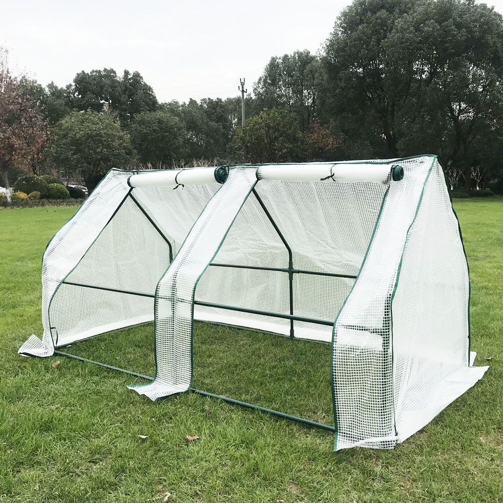 阳台隧道式多肉绿植遮雨棚兰花房拉链门园艺大棚阳光棚温室暖房