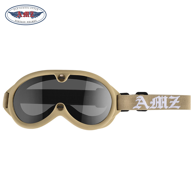 AMZ复古护目镜夏季机车骑行摩托车头盔哈雷风镜半盔骑士防风镜