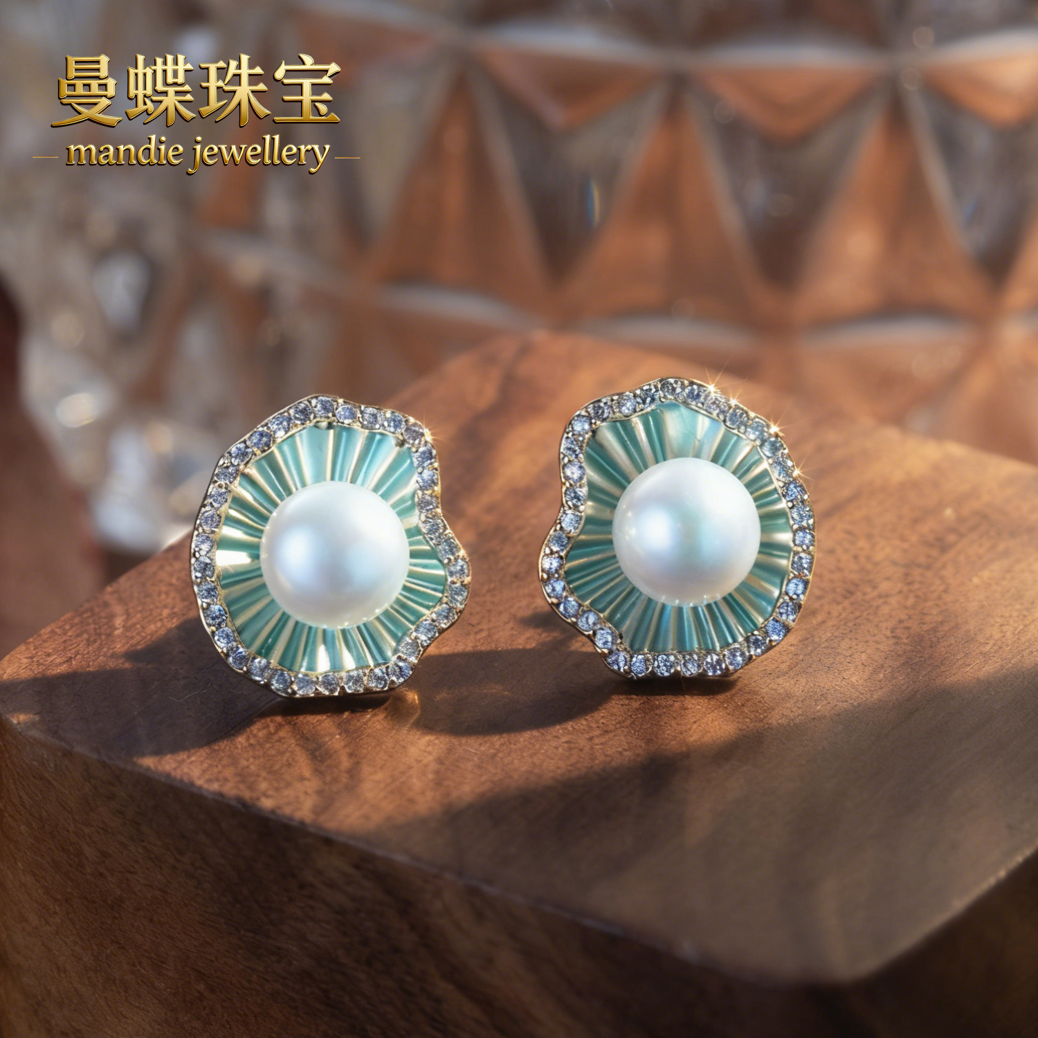 天然无核淡水真珍珠耳钉白色气质款耳钉支持质检可刮粉珍珠耳钉