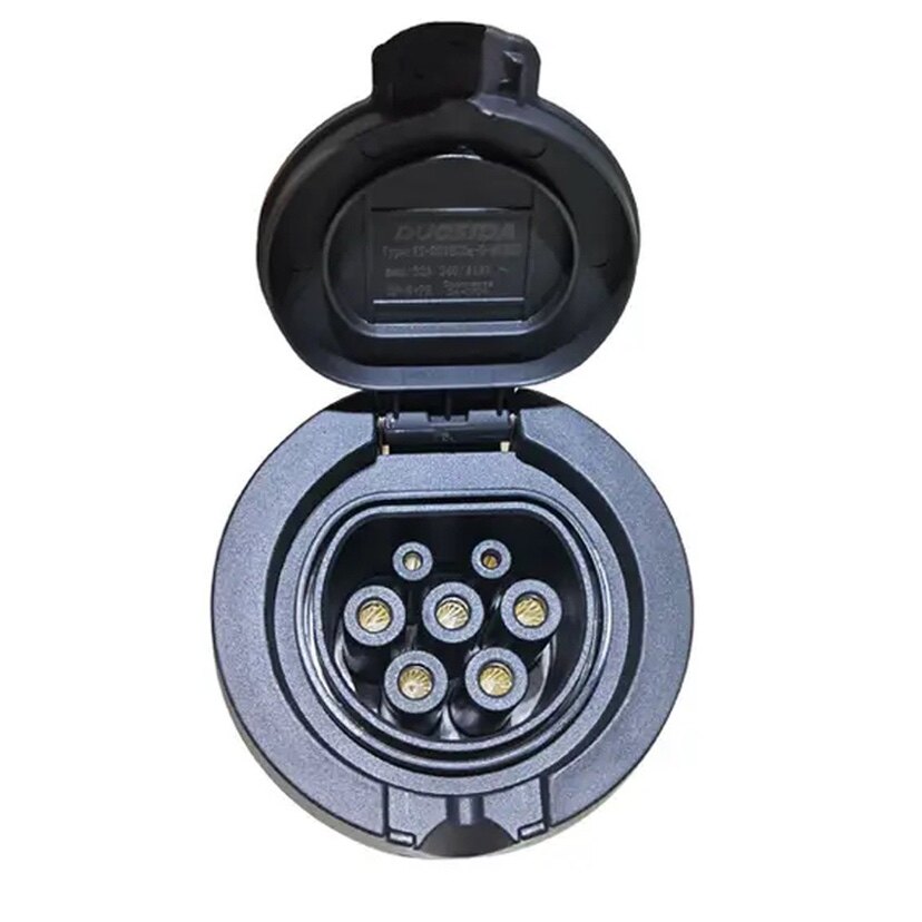 欧标type2插座桩端母座32a三相枪座iec62196充电桩欧规连接座