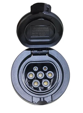 欧标type2插座桩端母座32A三相枪座IEC62196充电桩欧规连接座