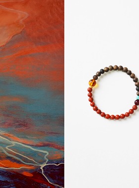 QIANTAO「词间意」原创天然南红手串沉香绿松石琥珀多宝手链礼物