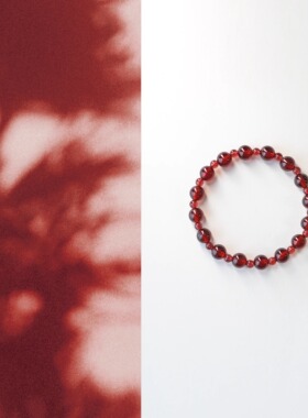 QIANTAO原创「红袖」赵露思同款高品天然石榴石手串情侣手链礼物