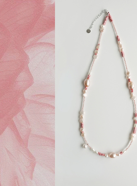 QIANTAO粉黛原创青春风珍珠项链