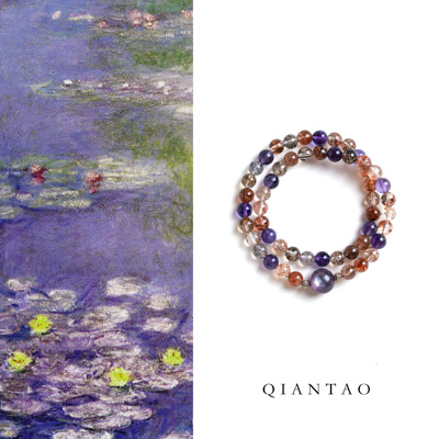 QIANTAO「揽星河」原创天然紫超七紫水晶手串女转运手链上岸礼物