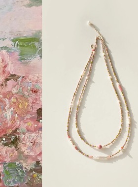 串珠天然巴洛克珍珠项链