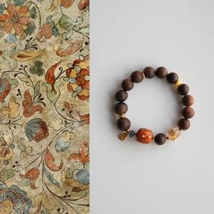 QIANTAO「洛川」中式 天然种植奇楠沉香木质手串文玩情侣手链礼物