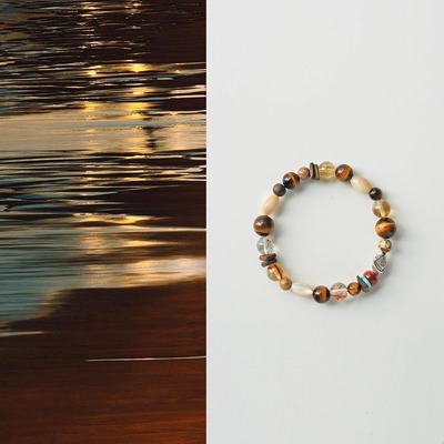 QIANTAO「叁秋」原创天然多宝手链女虎眼石黄水晶招财手串礼物