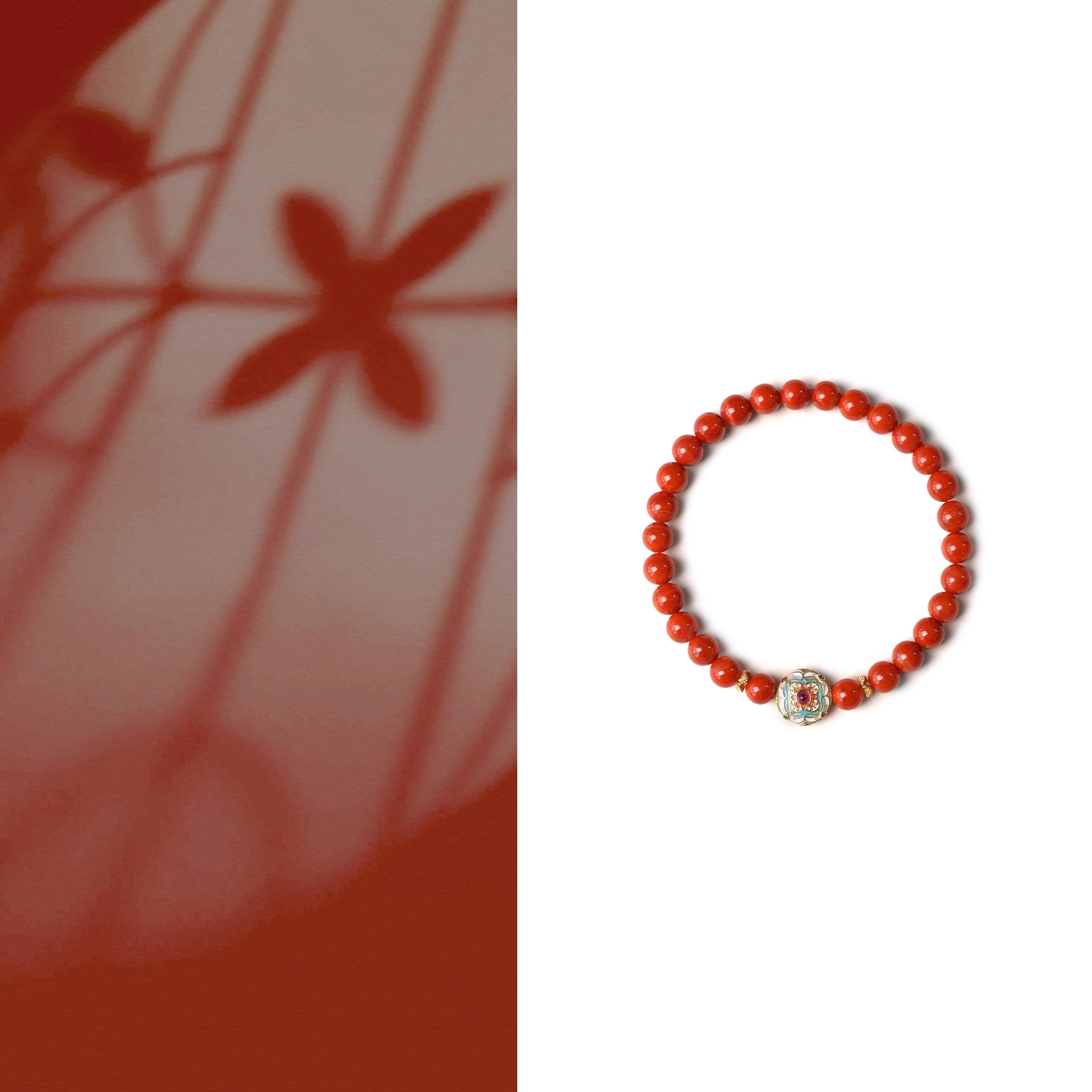 QIANTAO「笙歌」原创天然满色满肉南红柿子红手串女生手链礼物,饰品/流行首饰/时尚饰品新,手链,淘宝优惠券,粉丝福利购,淘宝优惠卷