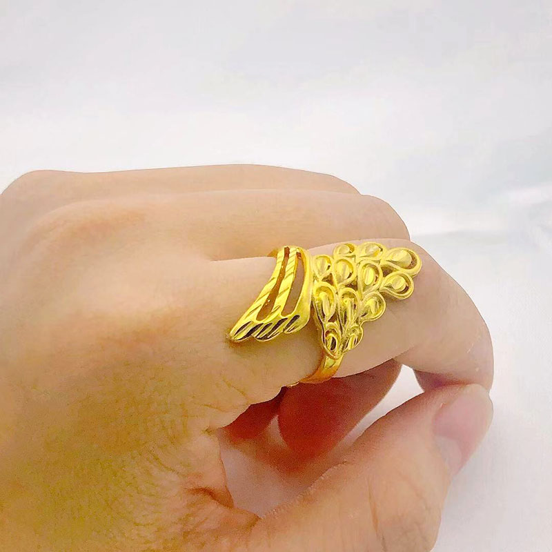 仿真金色戒指女款指环图片