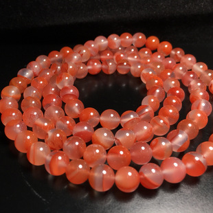 8mm天然南红玛瑙手链108女款冰飘花手串圆珠子配珠饰品送礼保真