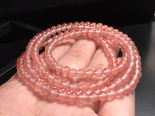 新款 天然南红玛瑙四圈手链串冰粉国风送女朋时尚 饰品礼物手串夏季