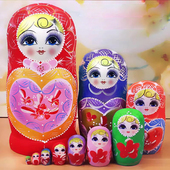 俄罗斯套娃10层特色创意满洲里哈尔滨冰雪旅游纪念六一儿童节礼物