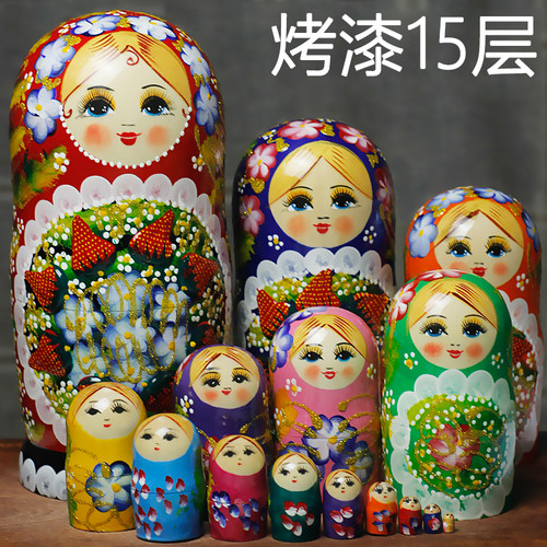 新款15层烤漆俄罗斯套娃