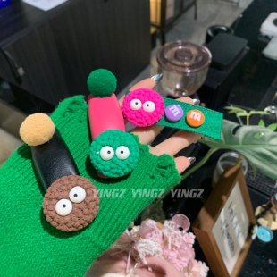 韩国东大门新款可爱芝麻街眼睛饼干卡通粉红豹发夹掰掰夹面包夹
