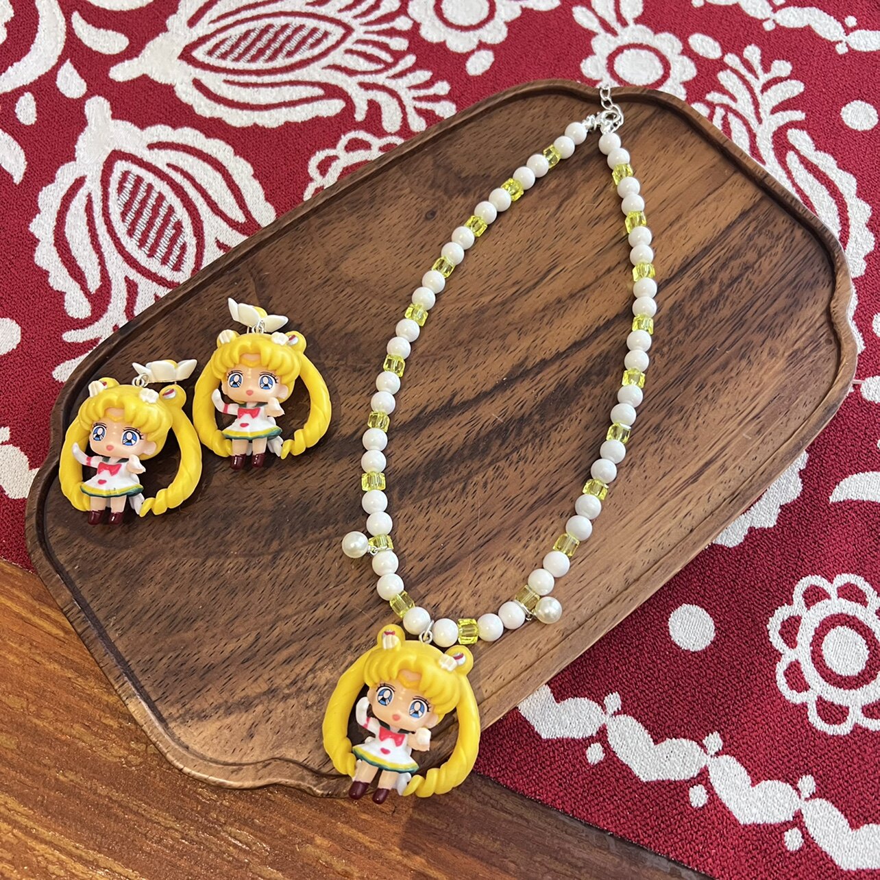 手作水晶串珠日韩卡通水冰月美少女战士颈链锁骨链短款项链颈链