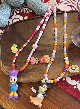 黛西鸭清凉夏日度假游玩短款项链