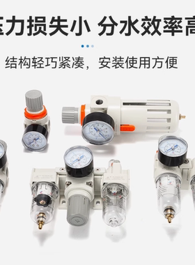 星辰气源处理器过滤BFR调压阀AR新款油水分离器二联件BFC234000