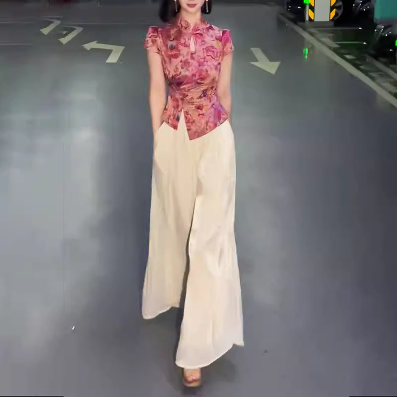 新中式国风盘扣套装女2025夏季