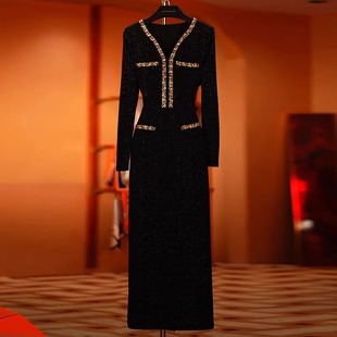 小香风连衣裙2025新款女春秋季十三行爆款气质名媛轻奢高级感长袖