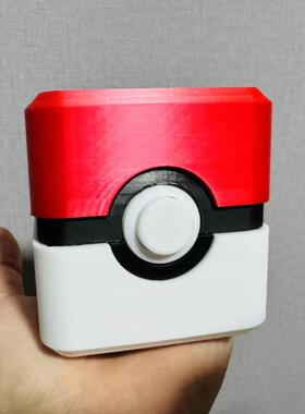 3D打印精灵球小号方形收纳盒加傲乐盘卡盒桌面整理18张容量