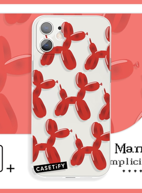 红色气球小狗狗卡通梦幻时尚个性手机壳XR适用于苹果14Pro小米12vivoy78+荣耀60红米k50iQOO15华为p50一加12p