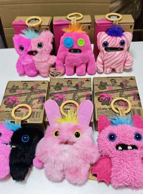 正版fuggler萌牙怪宝钥匙扣挂件盒装丑萌可爱放克牙齿怪兽礼物