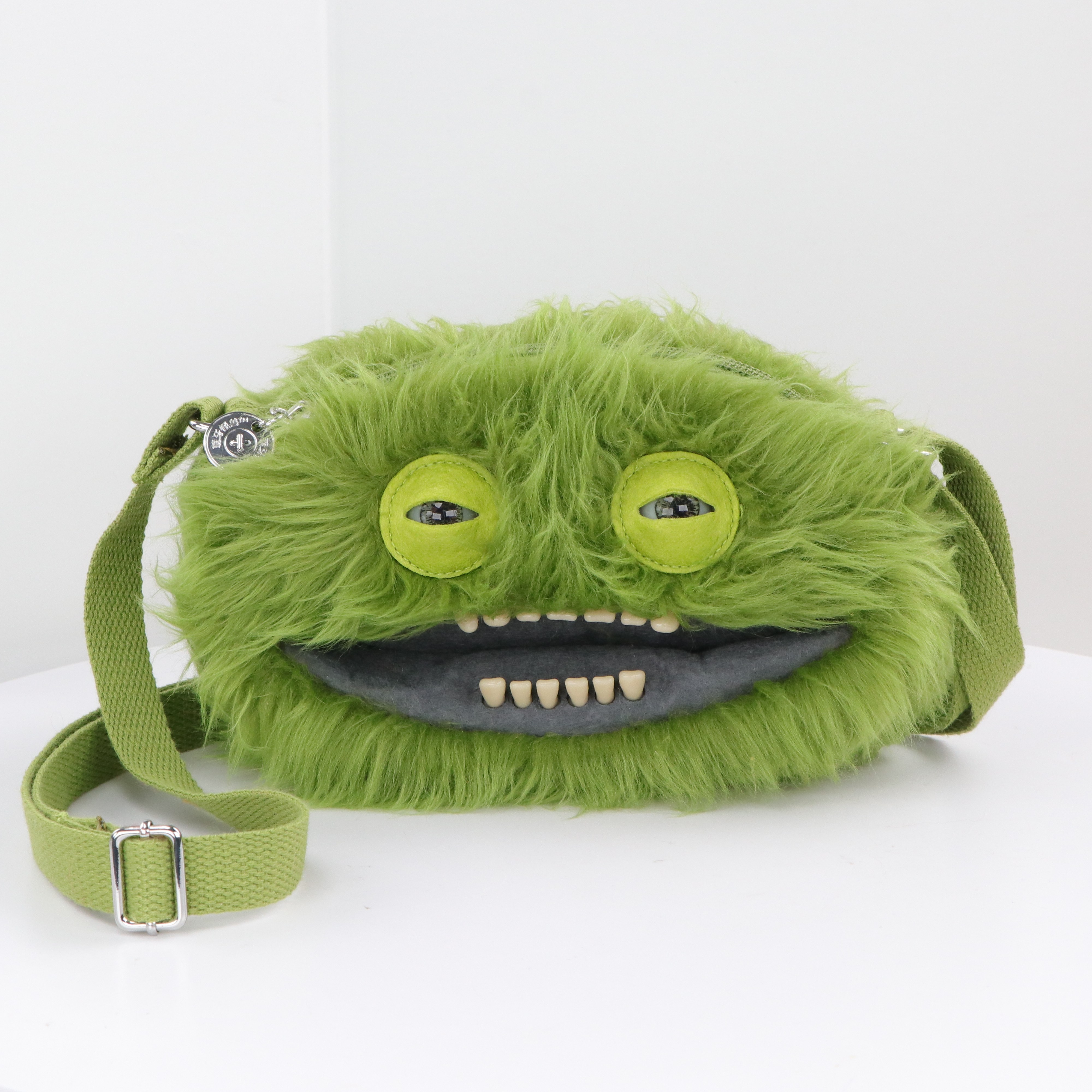爆款网红fuggler萌牙怪兽挎包大头系列个性丑萌潮流毛绒斜挎包