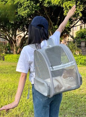 宠物背包外出双肩便携透气装两只猫咪大容量外带包夏天狗狗书包
