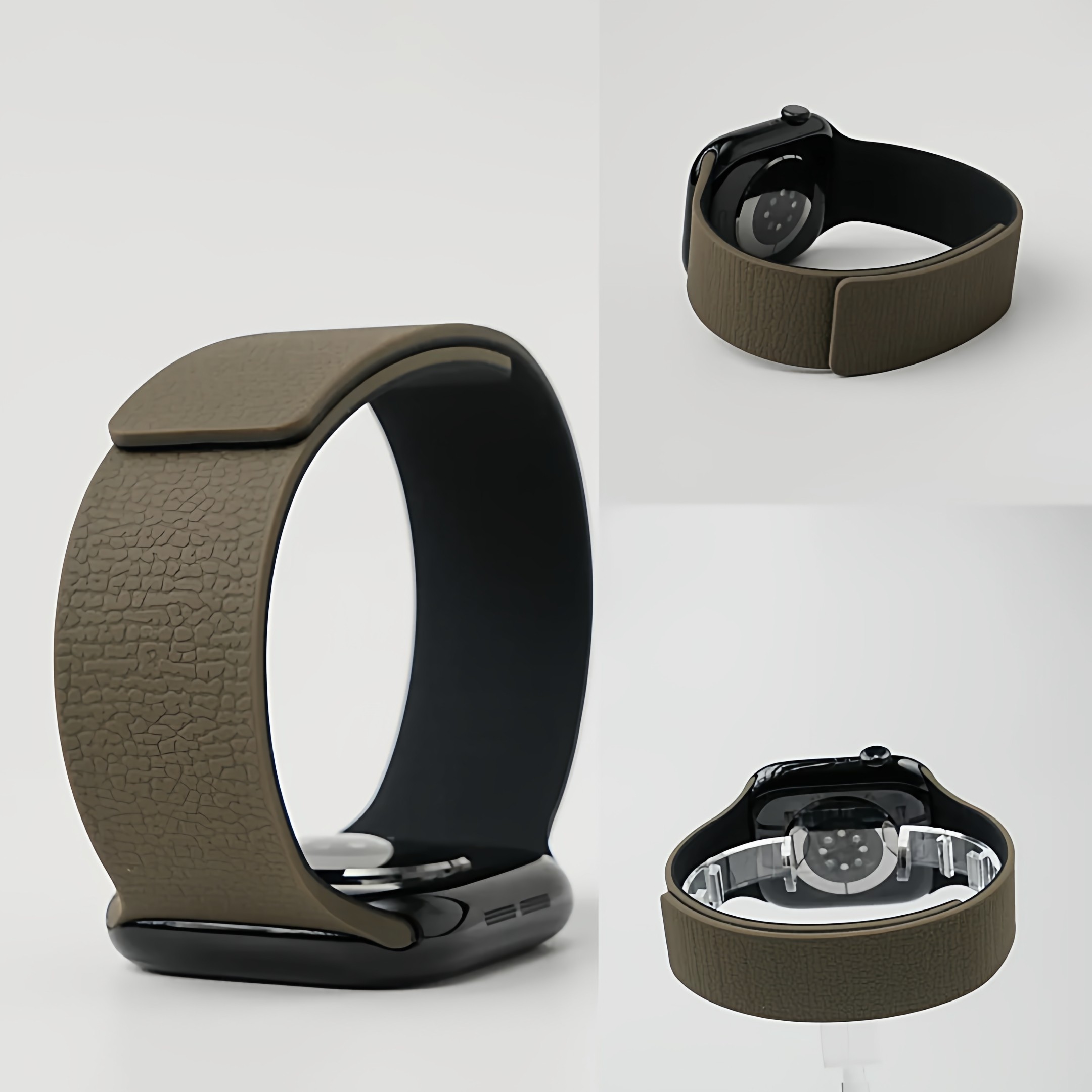 适用iwatch11荔枝纹硅胶苹果表带S10轻奢简约apple watch9男女SE3,智能设备,智能手表手环表带/腕带,淘宝优惠券,粉丝福利购,淘宝优惠卷