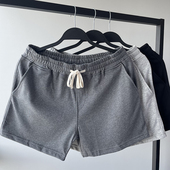 纯色短裤 三分裤 男修身 潮流纯棉休闲裤 夏季 青年运动健身3分裤 男士