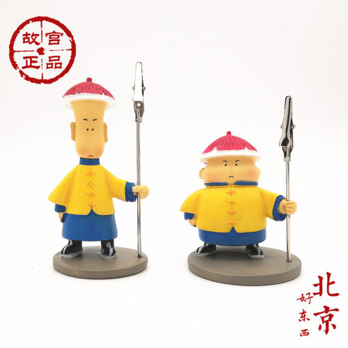 故宫御前侍卫便签夹创意办公摆件