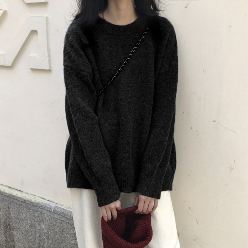女士秋冬打底衫毛衣女宽松内搭2022新款慵懒温柔日系羊绒外穿加厚