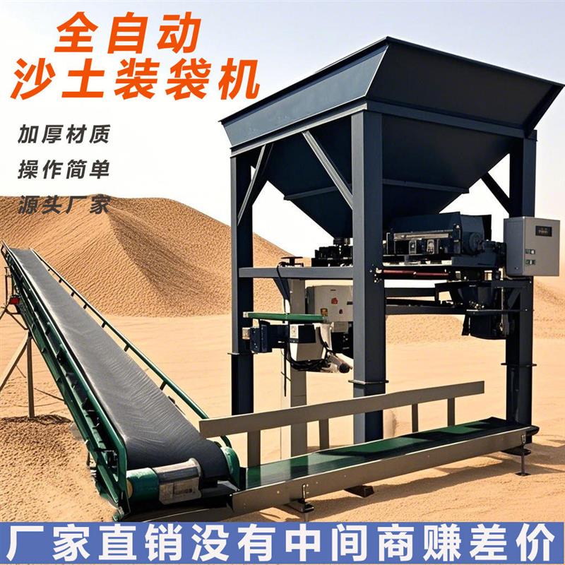 沙土装袋封口一体机全自动沙土石头有机肥生物颗粒煤炭肥料营养土