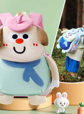 VABC可爱儿童背包女孩男童卡通双肩包宝宝幼儿园书包轻便外出包