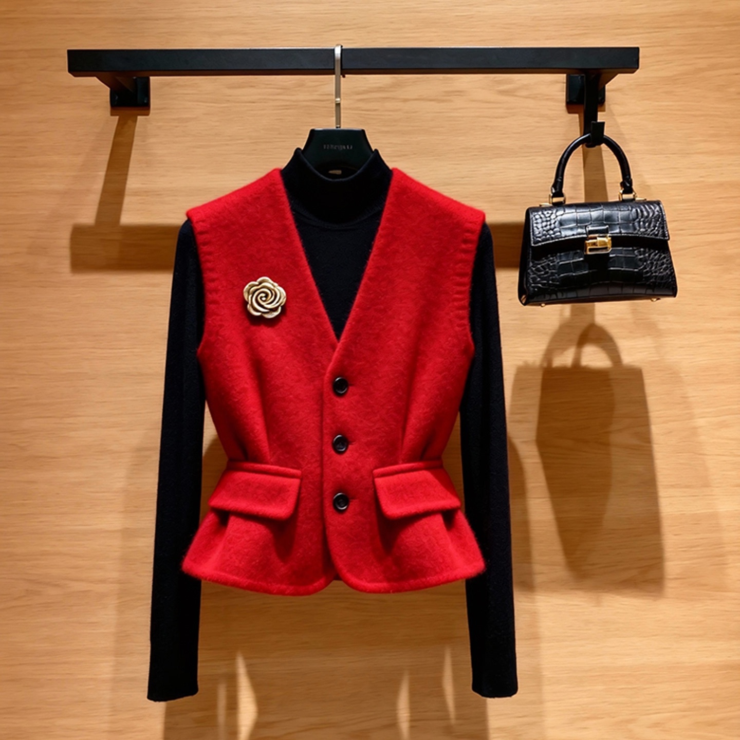 外贸撤回灰色毛衣女款冬超好看独特漂亮气质高端内搭翻领针织上衣