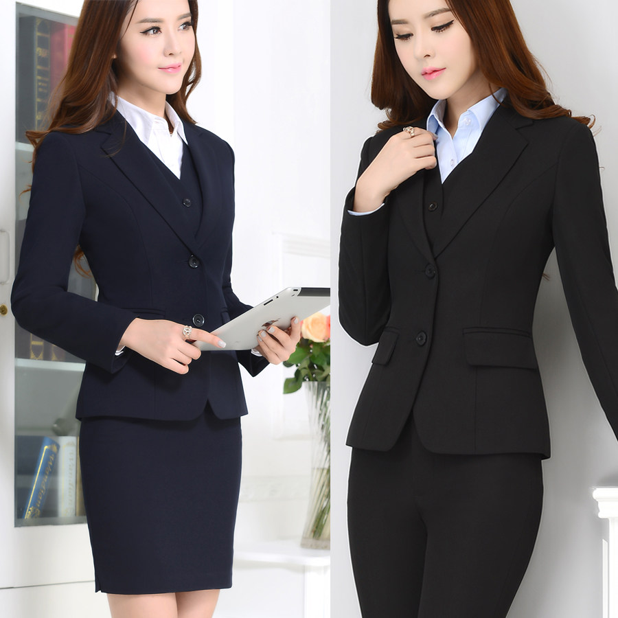 酒店主管职业装西服美容师工作服长袖西餐厅领班主管装珠宝店制服