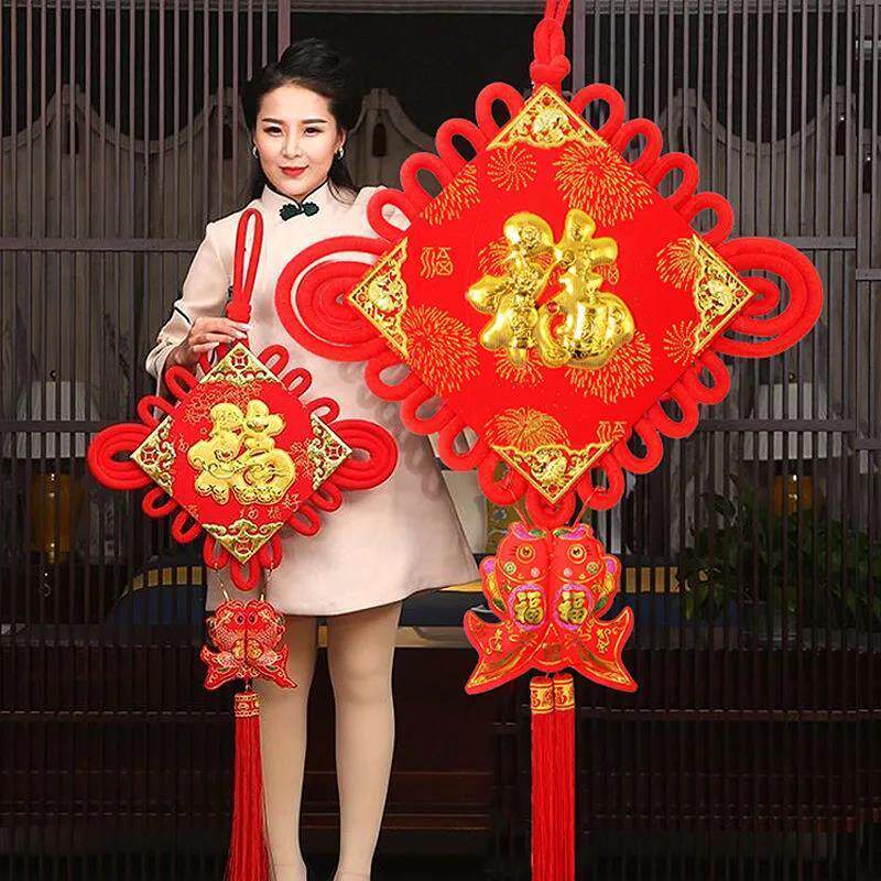 2026新年中国结挂件客厅新中式玄关乔迁电视背景墙大小号高档福字