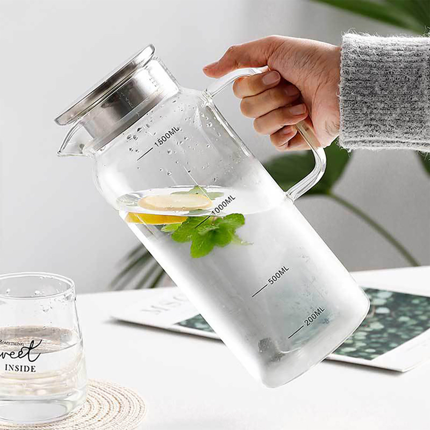 酒壶家用3斤装酒玻璃倒二高档大容量高端白酒瓶带刻度酒瓶子空瓶