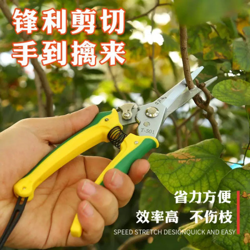 老伙计精品修枝剪稀果剪采摘剪刀园艺花枝剪SK5材质快速省力