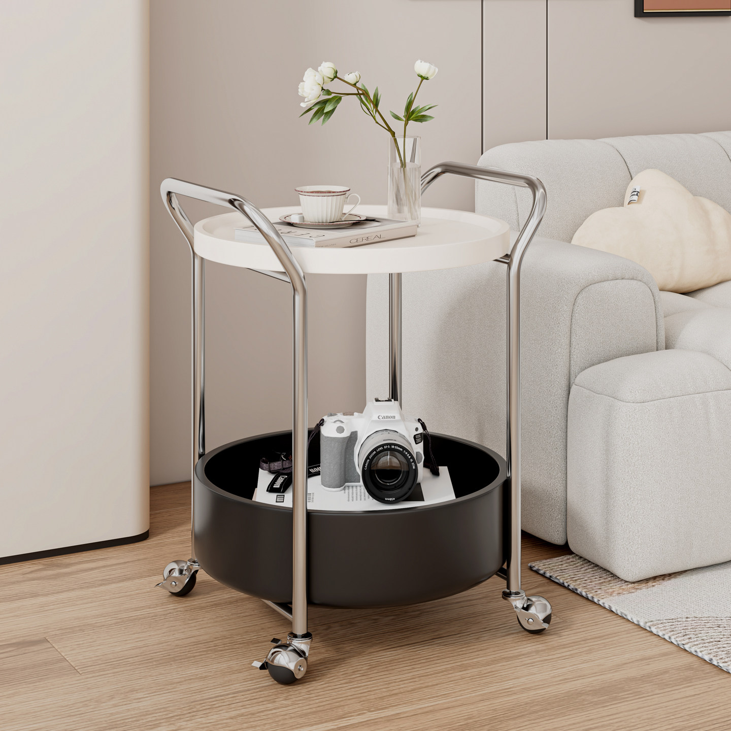 边几客厅家用小户型沙发移动推车轻奢现代简约高级感侘寂风小茶台,住宅家具,移动边几/推车,淘宝优惠券,粉丝福利购,淘宝优惠卷