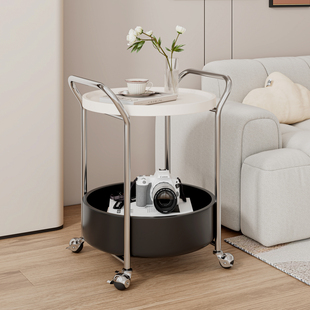 边几客厅家用小户型沙发移动推车轻奢现代简约高级感侘寂风小茶台