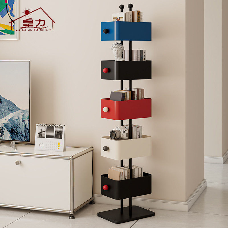 皇力实木书架落地置物架客厅靠墙收纳架简易书柜子储物柜展示柜