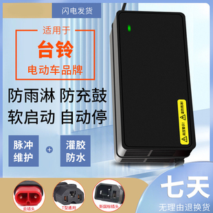 适用于台铃电动车电瓶三轮车充电器48v12ah60v20ah72云插