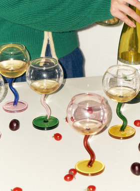 SOREMO 专利泡泡杯彩色高脚杯高级感设计感玻璃甜酒杯生日礼物ins