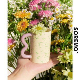 SOREMO 泼墨浓缩咖啡杯原创迷你espresso马克杯可爱白酒杯shot杯