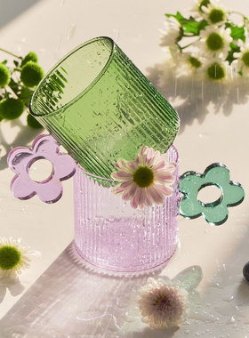 SOREMO 专利太阳花马克杯可爱彩色玻璃杯咖啡杯办公室杯子耐热ins